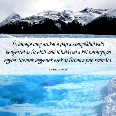 Picture 06 - 3 Mózes 23:20 KAR - És lóbálja meg azokat a pap a zsengékbõl - Bible Verse Picture