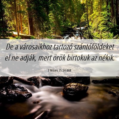 Picture 06 - 3 Mózes 25:34 KAR - De a városaikhoz tartozó szántóföldeket el - Bible Verse Picture