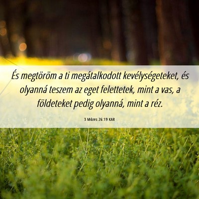 Picture 06 - 3 Mózes 26:19 KAR - És megtöröm a ti megátalkodott - Bible Verse Picture