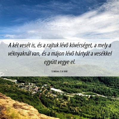 Picture 06 - 3 Mózes 3:4 KAR - A két vesét is, és a rajtuk lévõ - Bible Verse Picture