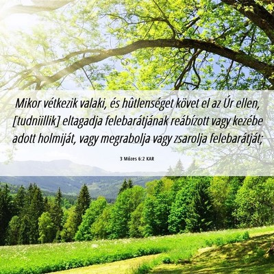 Picture 06 - 3 Mózes 6:2 KAR - Mikor vétkezik valaki, és hûtlenséget követ - Bible Verse Picture