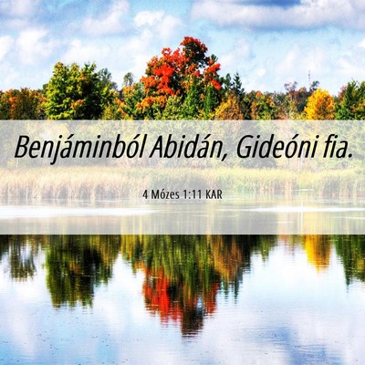 Picture 06 - 4 Mózes 1:11 KAR - Benjáminból Abidán, Gideóni - Bible Verse Picture
