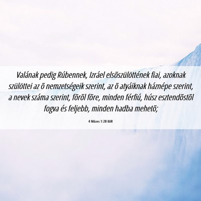 Picture 06 - 4 Mózes 1:20 KAR - Valának pedig Rúbennek, Izráel - Bible Verse Picture