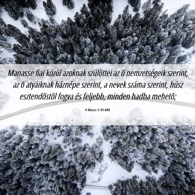 Picture 06 - 4 Mózes 1:34 KAR - Manasse fiai közül azoknak szülöttei az õ - Bible Verse Picture