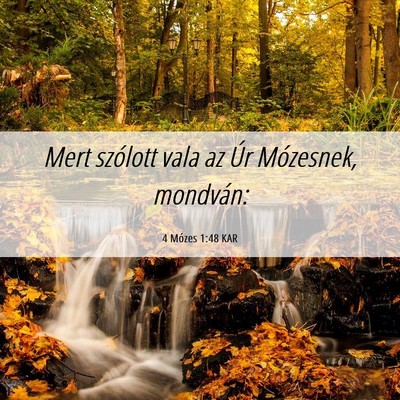 Picture 06 - 4 Mózes 1:48 KAR - Mert szólott vala az Úr Mózesnek, - Bible Verse Picture