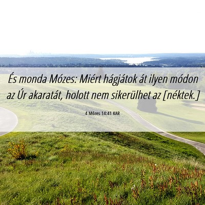 Picture 06 - 4 Mózes 14:41 KAR - És monda Mózes: Miért hágjátok át ilyen - Bible Verse Picture