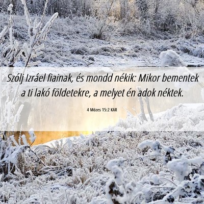 Picture 06 - 4 Mózes 15:2 KAR - Szólj Izráel fiainak, és mondd nékik: Mikor - Bible Verse Picture