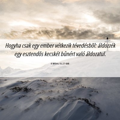 Picture 06 - 4 Mózes 15:27 KAR - Hogyha csak egy ember vétkezik tévedésbõl: - Bible Verse Picture