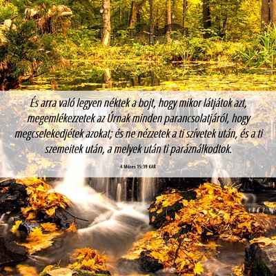 Picture 06 - 4 Mózes 15:39 KAR - És arra való legyen néktek a bojt, hogy mikor - Bible Verse Picture