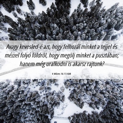 Picture 06 - 4 Mózes 16:13 KAR - Avagy kevesled-é azt, hogy felhozál minket a - Bible Verse Picture