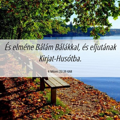 Picture 06 - 4 Mózes 22:39 KAR - És elméne Bálám Bálákkal, és eljutának - Bible Verse Picture