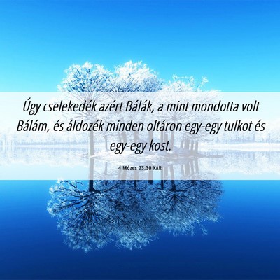 Picture 06 - 4 Mózes 23:30 KAR - Úgy cselekedék azért Bálák, a mint mondotta - Bible Verse Picture