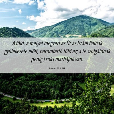 Picture 06 - 4 Mózes 32:4 KAR - A föld, a melyet megvert az Úr az Izráel - Bible Verse Picture