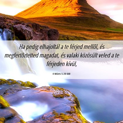 Picture 06 - 4 Mózes 5:20 KAR - Ha pedig elhajoltál a te férjed mellõl, és - Bible Verse Picture