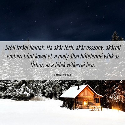 Picture 06 - 4 Mózes 5:6 KAR - Szólj Izráel fiainak: Ha akár férfi, akár - Bible Verse Picture