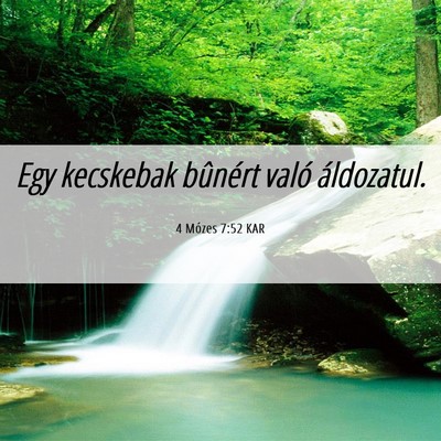 Picture 06 - 4 Mózes 7:52 KAR - Egy kecskebak bûnért való - Bible Verse Picture