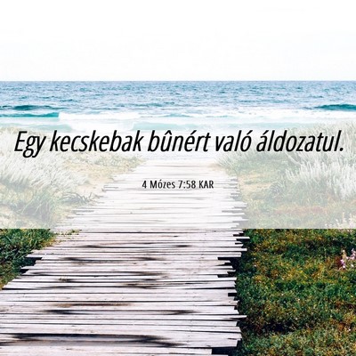 Picture 06 - 4 Mózes 7:58 KAR - Egy kecskebak bûnért való - Bible Verse Picture