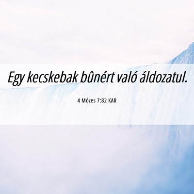Picture 06 - 4 Mózes 7:82 KAR - Egy kecskebak bûnért való - Bible Verse Picture