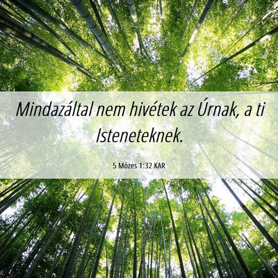 Picture 06 - 5 Mózes 1:32 KAR - Mindazáltal nem hivétek az Úrnak, a ti - Bible Verse Picture