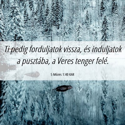 Picture 06 - 5 Mózes 1:40 KAR - Ti pedig forduljatok vissza, és induljatok a - Bible Verse Picture
