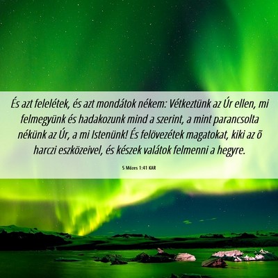 Picture 06 - 5 Mózes 1:41 KAR - És azt felelétek, és azt mondátok nékem: - Bible Verse Picture