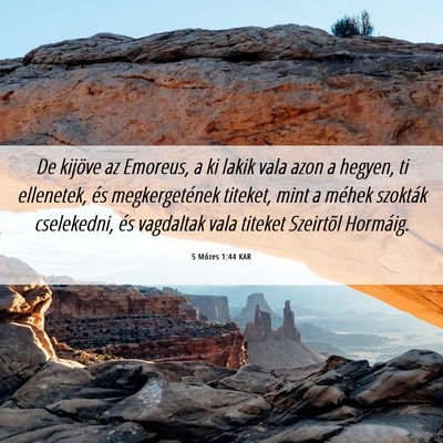 Picture 06 - 5 Mózes 1:44 KAR - De kijöve az Emoreus, a ki lakik vala azon a - Bible Verse Picture