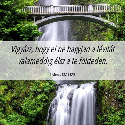 Picture 06 - 5 Mózes 12:19 KAR - Vigyázz, hogy el ne hagyjad a lévitát - Bible Verse Picture