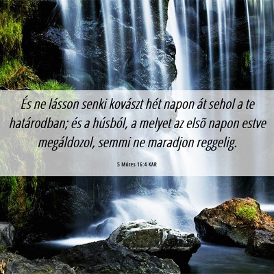 Picture 06 - 5 Mózes 16:4 KAR - És ne lásson senki kovászt hét napon át - Bible Verse Picture