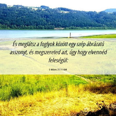 Picture 06 - 5 Mózes 21:11 KAR - És meglátsz a foglyok között egy szép - Bible Verse Picture