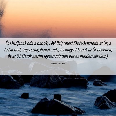 Picture 06 - 5 Mózes 21:5 KAR - És járuljanak oda a papok, Lévi fiai; (mert - Bible Verse Picture