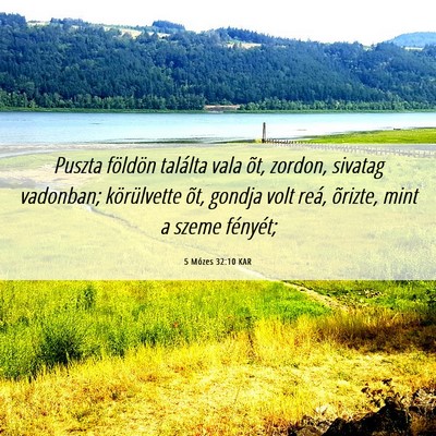 Picture 06 - 5 Mózes 32:10 KAR - Puszta földön találta vala õt, zordon, - Bible Verse Picture