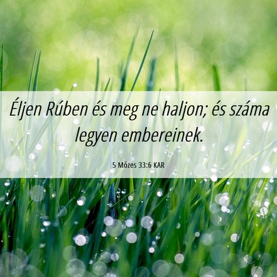Picture 06 - 5 Mózes 33:6 KAR - Éljen Rúben és meg ne haljon; és száma - Bible Verse Picture