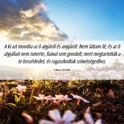 Picture 06 - 5 Mózes 33:9 KAR - A ki azt mondta az õ atyjáról és anyjáról: - Bible Verse Picture
