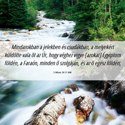 Picture 06 - 5 Mózes 34:11 KAR - Mindazokban a jelekben és csudákban, a - Bible Verse Picture