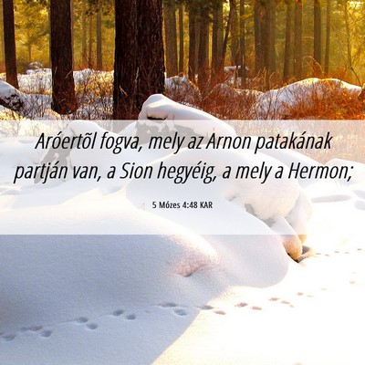 Picture 06 - 5 Mózes 4:48 KAR - Aróertõl fogva, mely az Arnon patakának - Bible Verse Picture
