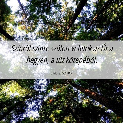 Picture 06 - 5 Mózes 5:4 KAR - Színrõl színre szólott veletek az Úr a - Bible Verse Picture