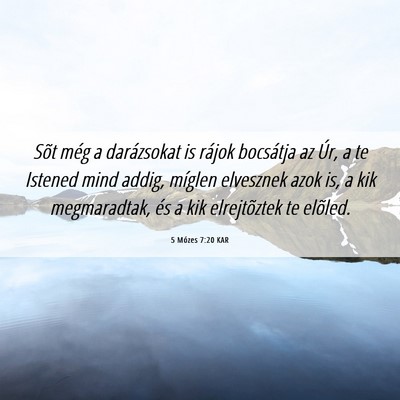 Picture 06 - 5 Mózes 7:20 KAR - Sõt még a darázsokat is rájok bocsátja az - Bible Verse Picture
