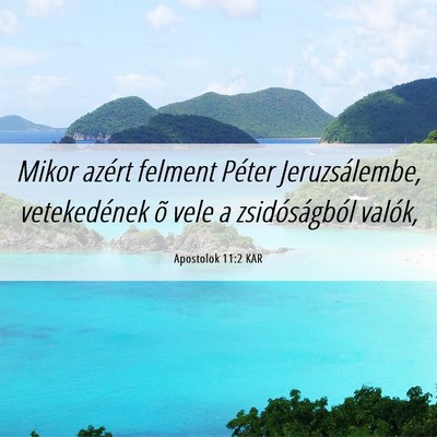 Picture 06 - Apostolok 11:2 KAR - Mikor azért felment Péter Jeruzsálembe, - Bible Verse Picture