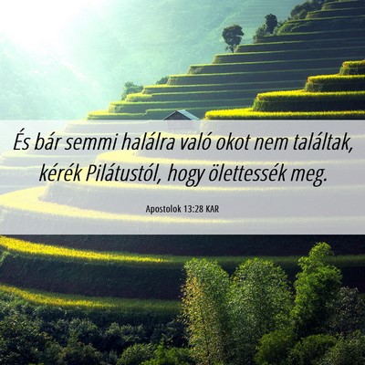 Picture 06 - Apostolok 13:28 KAR - És bár semmi halálra való okot nem találtak, - Bible Verse Picture