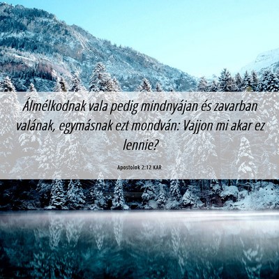 Picture 06 - Apostolok 2:12 KAR - Álmélkodnak vala pedig mindnyájan és zavarban - Bible Verse Picture