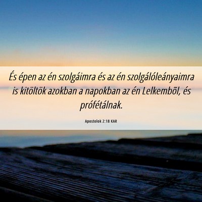 Picture 06 - Apostolok 2:18 KAR - És épen az én szolgáimra és az én - Bible Verse Picture