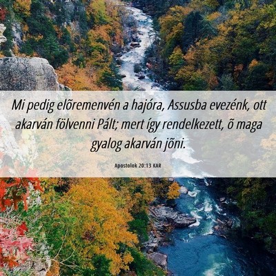 Picture 06 - Apostolok 20:13 KAR - Mi pedig elõremenvén a hajóra, Assusba - Bible Verse Picture