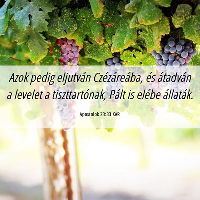 Picture 06 - Apostolok 23:33 KAR - Azok pedig eljutván Czézáreába, és átadván - Bible Verse Picture