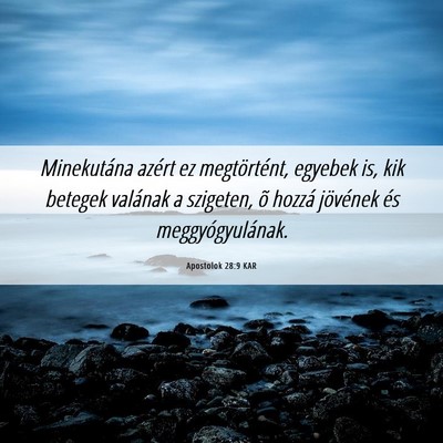Picture 06 - Apostolok 28:9 KAR - Minekutána azért ez megtörtént, egyebek is, - Bible Verse Picture
