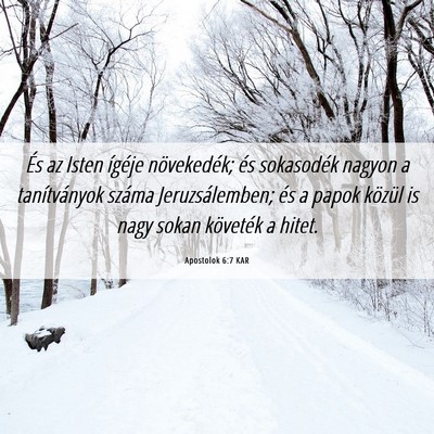 Picture 06 - Apostolok 6:7 KAR - És az Isten ígéje növekedék; és sokasodék - Bible Verse Picture