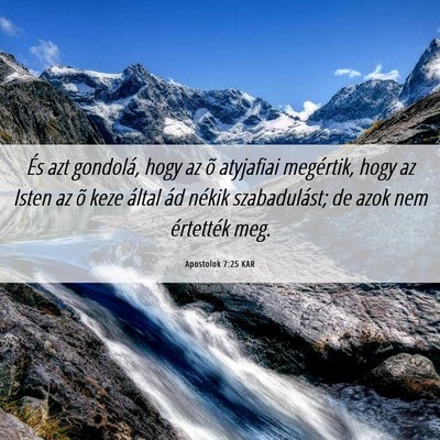 Picture 06 - Apostolok 7:25 KAR - És azt gondolá, hogy az õ atyjafiai megértik, - Bible Verse Picture