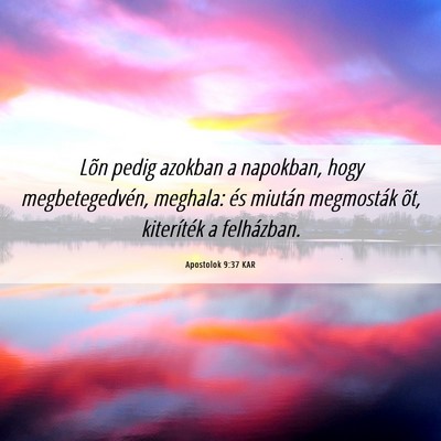 Picture 06 - Apostolok 9:37 KAR - Lõn pedig azokban a napokban, hogy - Bible Verse Picture