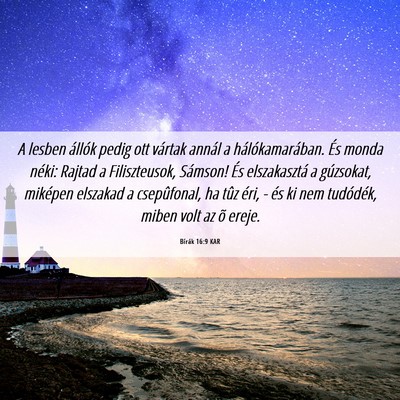 Picture 06 - Bírák 16:9 KAR - A lesben állók pedig ott vártak annál a - Bible Verse Picture