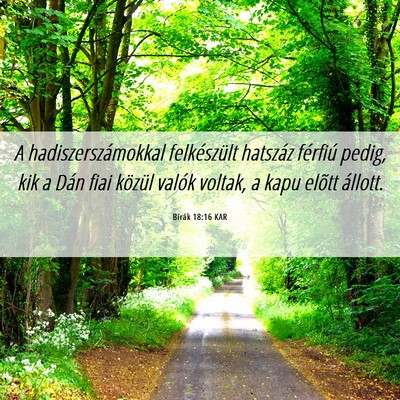 Picture 06 - Bírák 18:16 KAR - A hadiszerszámokkal felkészült hatszáz - Bible Verse Picture