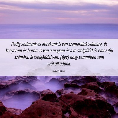Picture 06 - Bírák 19:19 KAR - Pedig szalmánk és abrakunk is van szamaraink - Bible Verse Picture